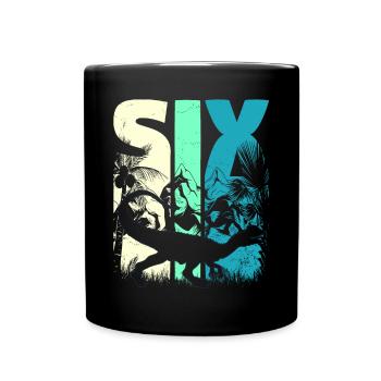 Dilophosaurus 6 ans Garçon 6ème anniversaire - Mug uni - noir - Devant