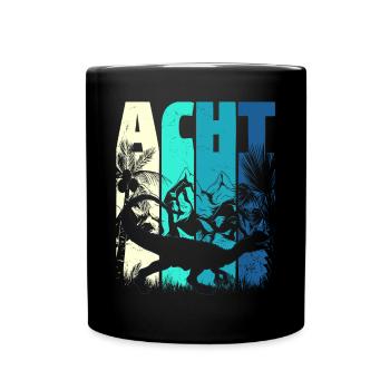 Dilophosaurus 8 Jahre Alt Junge 8. Geburtstag - Tasse einfarbig - Schwarz - Vorne