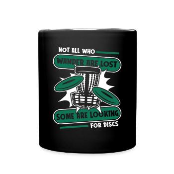 Certains sont à la recherche de disques Disc golfeur Frisbee - Mug uni - noir - Devant