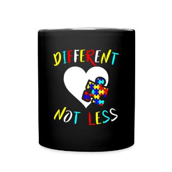 Autism Awareness Design Gift Different Not Less Fo - Full Colour Mug - black - Front