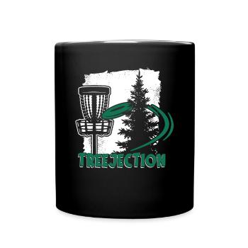 Treejection Basket Disc Golfer Frisbee Golf - Full Colour Mug - black - Front