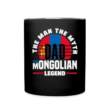 Mongolian Mongolia Mongolian Flag Quote - Full Colour Mug - black - Front