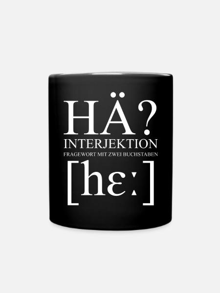 hä - Tasse einfarbig - Schwarz