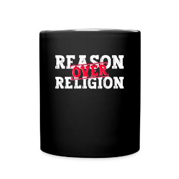 Vernunft statt Religion - Atheist Atheismus - Tasse einfarbig - Schwarz - Vorne
