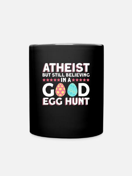 Atheist Easter Anti Religion Anti Church Atheism - Full Colour Mug - black