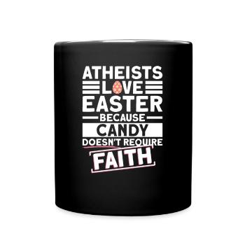 Atheist Easter Anti Religion Anti Church Atheism - Full Colour Mug - black - Front