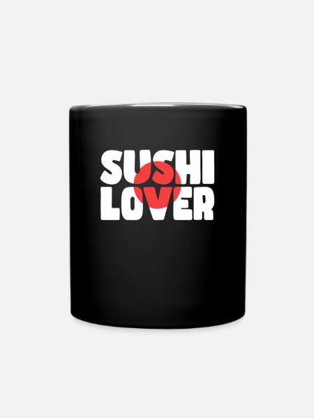 Sushi Liebhaber - Tasse einfarbig - Schwarz