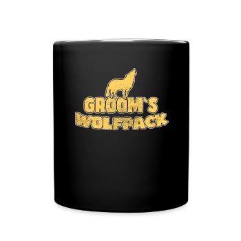 Bräutigam`s Wolfsrudel - Tasse einfarbig - Schwarz - Vorne