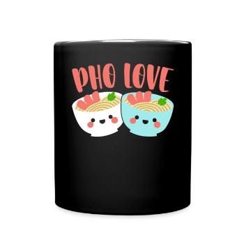 Pho Lover Essstäbchen Vietnamesische Nudeln Asiatisches Essen - Tasse einfarbig - Schwarz - Vorne