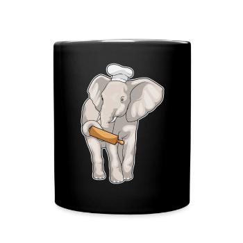 Pâtisserie de rouleau à pâtisserie Elephant - Mug uni - noir - Devant