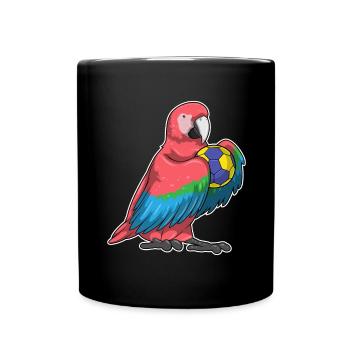 Parrot Handball Player Handball - Full Colour Mug - black - Front