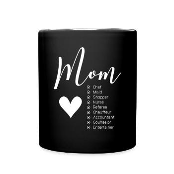 Mom Definitions - Mother's Day Funny Gift - Full Colour Mug - black - Front