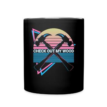 Funny Carpenter Retro Carpentry - Full Colour Mug - black - Front