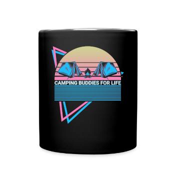 Camping camping amusant Camp Retro - Mug uni - noir - Devant