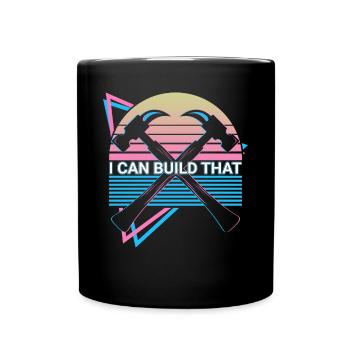 Funny Carpenter Retro Carpentry - Full Colour Mug - black - Front