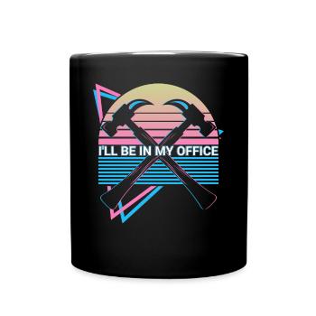 Funny Carpenter Retro Carpentry - Full Colour Mug - black - Front