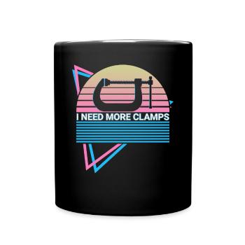 Lustiger Schreiner Schreinerarbeiten Retro - Tasse einfarbig - Schwarz - Vorne