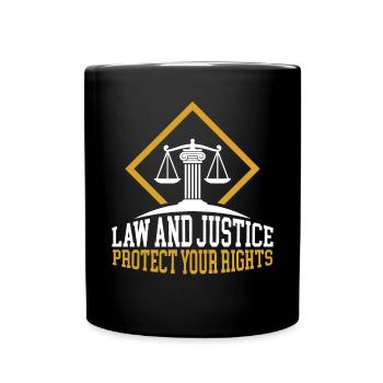 Droit et justice Protégez vos droits Avocat - Mug uni - noir - Devant