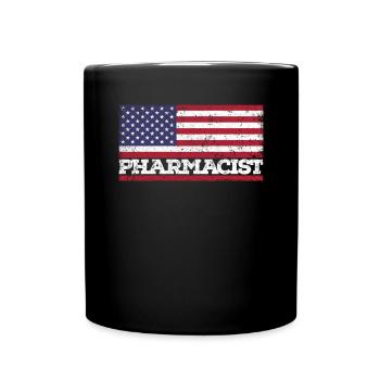 États-Unis Flag Pharmaciens Amérique Pharmaciens - Mug uni - noir - Devant