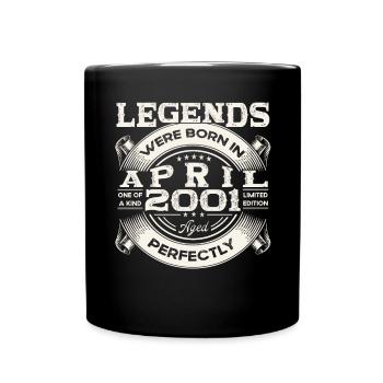 22. Geburtstag Mann April Jahrgang 2001 Oldtimer - Tasse einfarbig - Schwarz - Vorne
