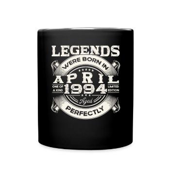 29th birthday man April Vintage 1994 Oldtimer - Full Colour Mug - black - Front