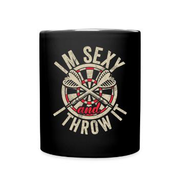 Retro dartboard Dartboard 180 for darts players - Full Colour Mug - black - Front