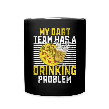 Retro dartboard Dartboard 180 for darts players - Full Colour Mug - black - Front