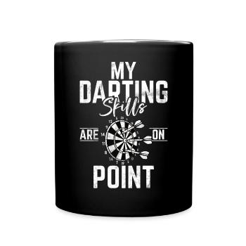 Jeu de fléchettes rétro Dartboard 180 pour les joueurs de fléchettes - Mug uni - noir - Devant
