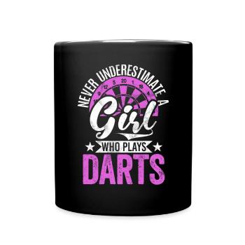 Jeu de fléchettes rétro Dartboard 180 pour les joueurs de fléchettes - Mug uni - noir - Devant