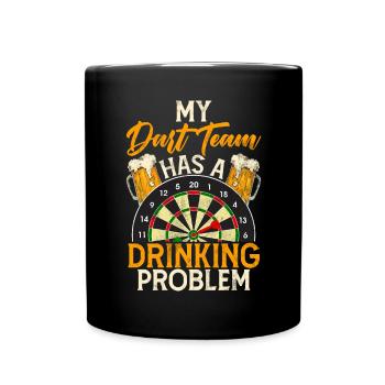 Jeu de fléchettes rétro Dartboard 180 pour les joueurs de fléchettes - Mug uni - noir - Devant