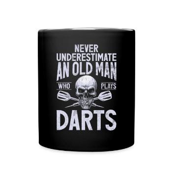 Retro dartboard Dartboard 180 for darts players - Full Colour Mug - black - Front