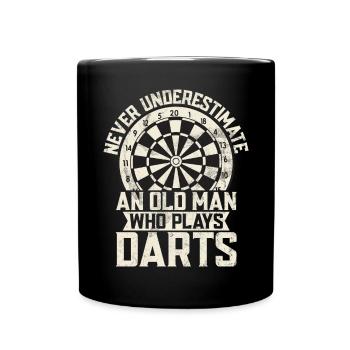 Retro dartboard Dartboard 180 for darts players - Full Colour Mug - black - Front