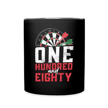 Retro dartboard Dartboard 180 for darts players - Full Colour Mug - black - Front