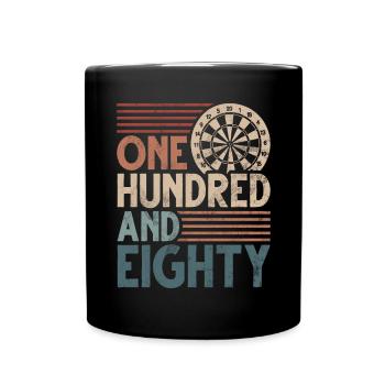 Jeu de fléchettes rétro Dartboard 180 pour les joueurs de fléchettes - Mug uni - noir - Devant