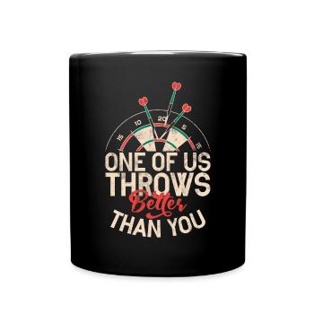 Retro dartboard Dartboard 180 for darts players - Full Colour Mug - black - Front