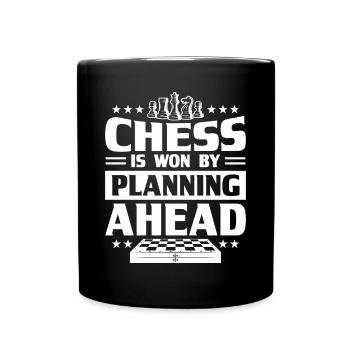 Chess Chess piece King Pawn Dream - Full Colour Mug - black - Front