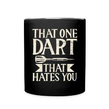 Retro dartboard Dartboard 180 for darts players - Full Colour Mug - black - Front