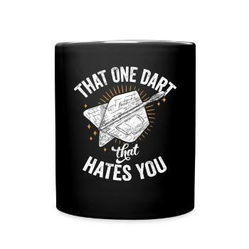 Retro dartboard Dartboard 180 for darts players - Full Colour Mug - black - Front