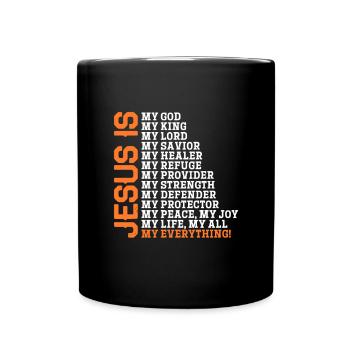 Bible Bible Versets chrétiens Don de Jésus - Mug uni - noir - Devant