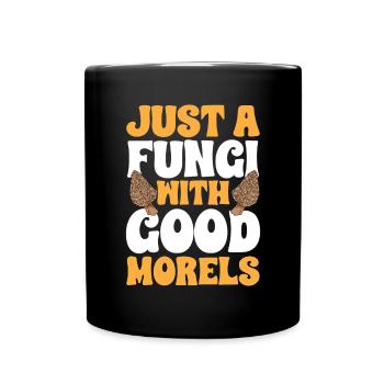 Chasse aux champignons, champignons, morilles, cueillette de champignons, cueillette de champignons - Mug uni - noir - Devant