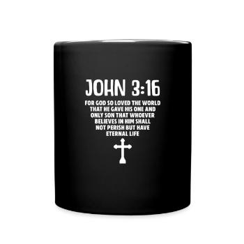Bible Bible Versets chrétiens Don de Jésus - Mug uni - noir - Devant