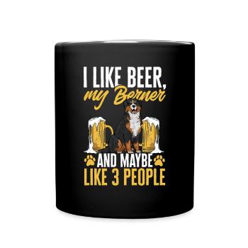 Bernese Mountain Dog - Full Colour Mug - black - Front
