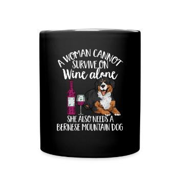 Bernese Mountain Dog - Full Colour Mug - black - Front