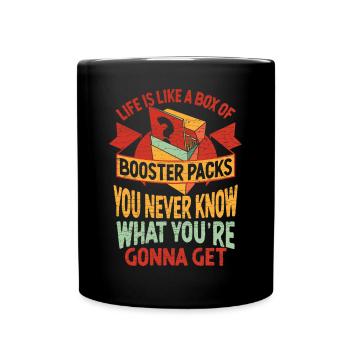 Trading Card Sammelkartenspiel Geschenk - Tasse einfarbig - Schwarz - Vorne