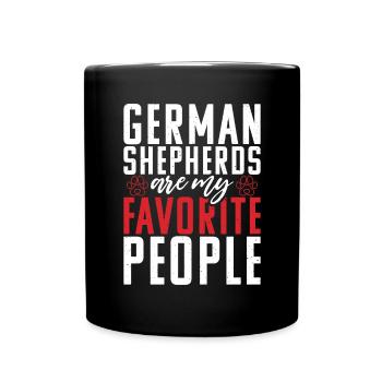 Deutscher Schäferhund Geschenke - Tasse einfarbig - Schwarz - Vorne