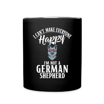 Deutscher Schäferhund Geschenke - Tasse einfarbig - Schwarz - Vorne