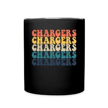 Chargers High School Ladeger�te Sport Retro Charge - Tasse einfarbig - Schwarz - Vorne