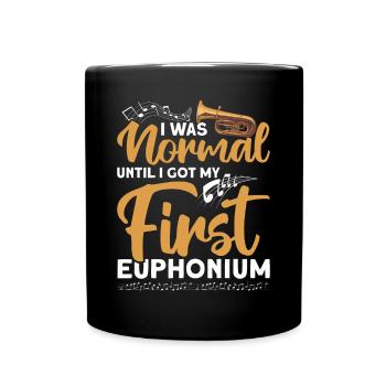 Euphonium Euphoniumspieler Blechbläser Euphonist - Tasse einfarbig - Schwarz - Vorne