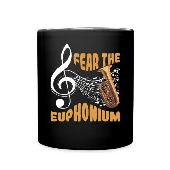 Euphonium Euphoniumspieler Blechbläser Euphonist - Tasse einfarbig - Schwarz - Vorne