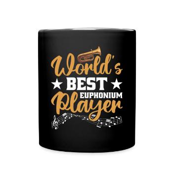 Euphonium Euphoniumspieler Blechbläser Euphonist - Tasse einfarbig - Schwarz - Vorne